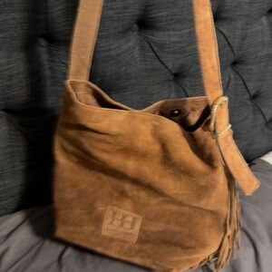 Haute Hippie Tan Suede Hobo Bag